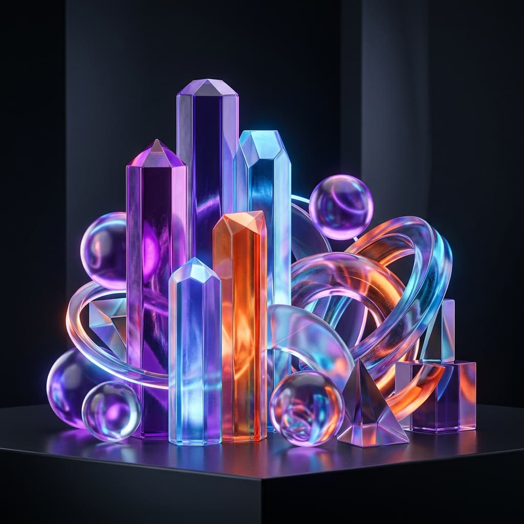 Glass columns visual